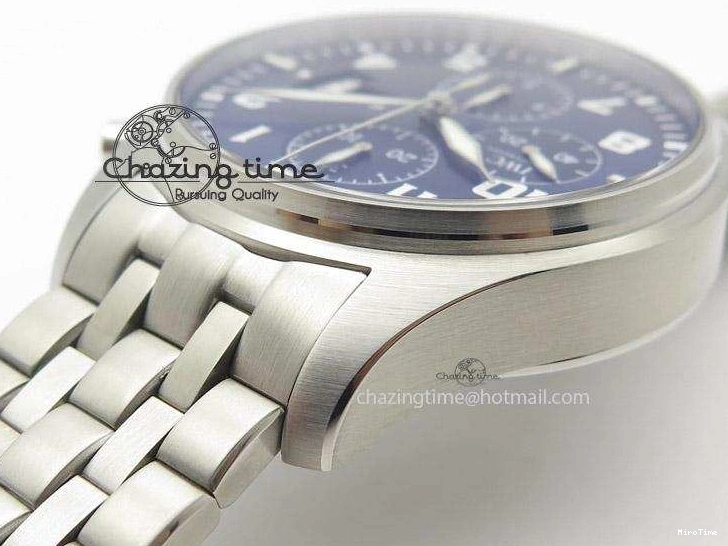 MIROTIME 0817 Modern Pilot Chrono 377706 “Le Petit Prince” ZF 1:1 Best Edition Blue Dial On SS Bracelet A 7346